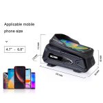 WILD MAN M30 1L Hartschalen-Mountainbike-Frontträgertasche, TPU-Touchscreen-Fahrradausrüstungstasche, M30 (Black), M30 (Black Red) – Bild 3