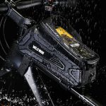 WILD MAN M30 1L Hartschalen-Mountainbike-Frontträgertasche, TPU-Touchscreen-Fahrradausrüstungstasche, M30 (Black), M30 (Black Red) – Bild 9