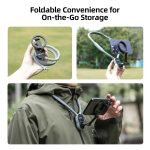 TELESIN Silikon-Nackenhalterung, magnetischer Selfie-Stick, Handy-Nackenhalter, MNM-001 (Gray), MNM-001 (Blue) – Bild 14