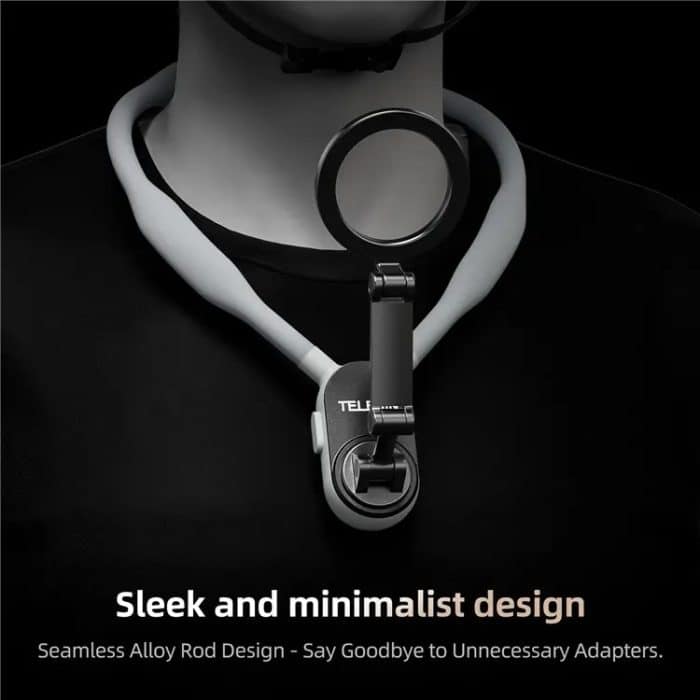 TELESIN Silikon-Nackenhalterung, magnetischer Selfie-Stick, Handy-Nackenhalter, MNM-001 (Gray), MNM-001 (Blue) – Bild 6