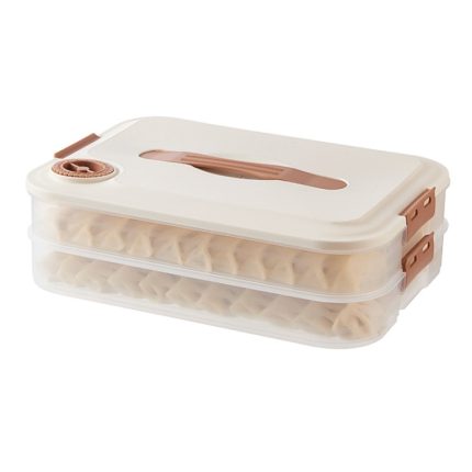 Knödel-Aufbewahrungsbox, lebensmittelecht, für Zuhause, gefrorene frische Knödel, 2 Layer With Cover, 3 Layer With Cover, 4 Layer With Cover