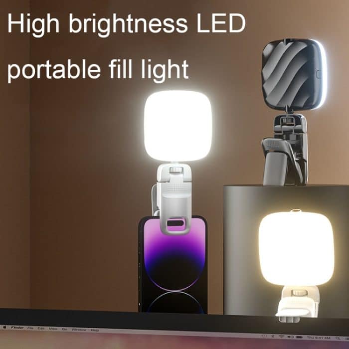 LED-Handy-Live-Beauty-Fülllicht, USB-Ladekamera, Taschenlicht, Black, White – Bild 2