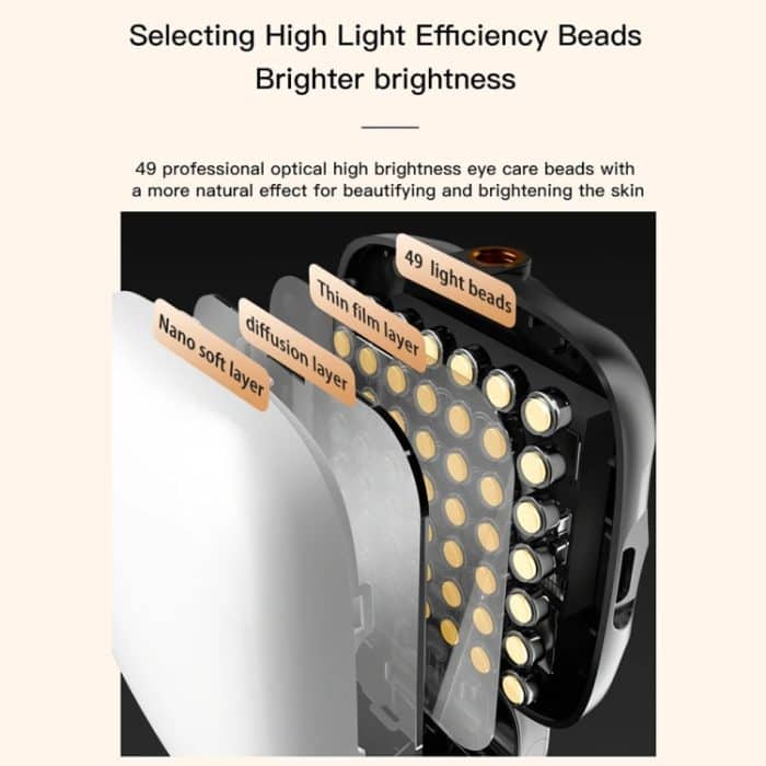 LED-Handy-Live-Beauty-Fülllicht, USB-Ladekamera, Taschenlicht, Black, White – Bild 7