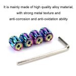 4 Stück/Set Metall-Anti-Diebstahl-Reifenkernventil, personalisierte Konvertierungskappe, Colorful, Titanium Black, Red, Silver – Bild 5