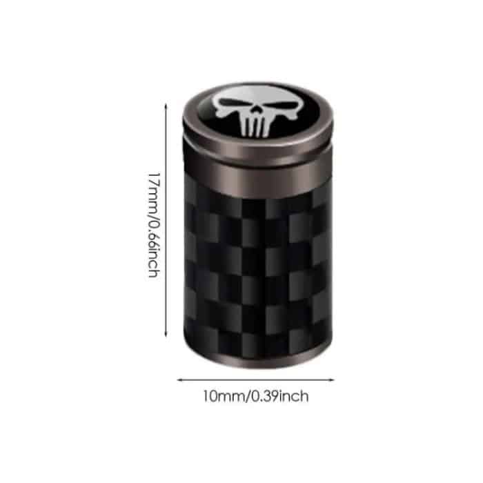 4 Stück/Set echte Carbonfaser-Skelett-Reifenventilkappen – Bild 2