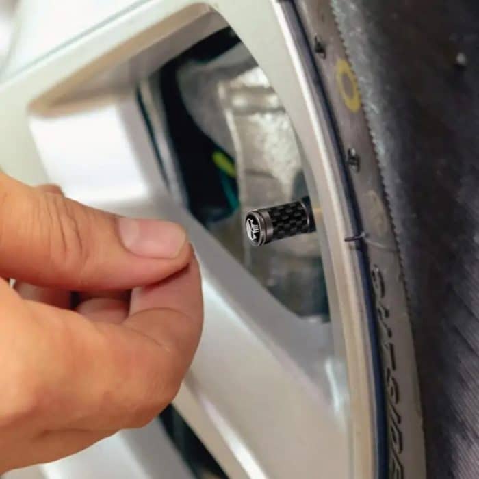 4 Stück/Set echte Carbonfaser-Skelett-Reifenventilkappen – Bild 6