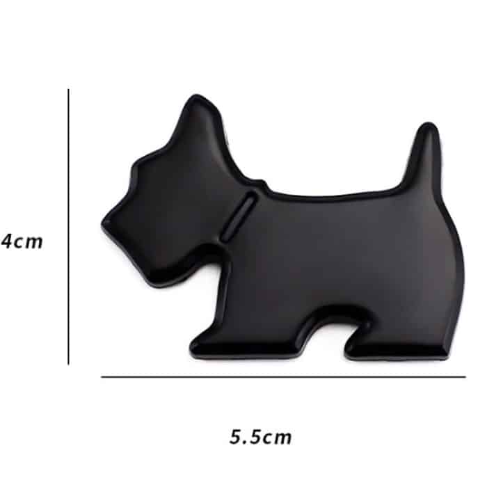 Niedlicher Haustier-Hund-Autoaufkleber, Welpe, Metall, Fahrzeug-Emblem, dekorative Aufkleber – Bild 3