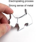 Niedlicher Haustier-Hund-Autoaufkleber, Welpe, Metall, Fahrzeug-Emblem, dekorative Aufkleber – Bild 4