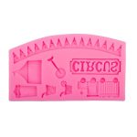 Zirkus-Motto-Clown-Tier-Silikonform zum Backen von Kuchen, Dekorationsform, A822 Pink, A823 Pink, A822 Gray, A823 Gray