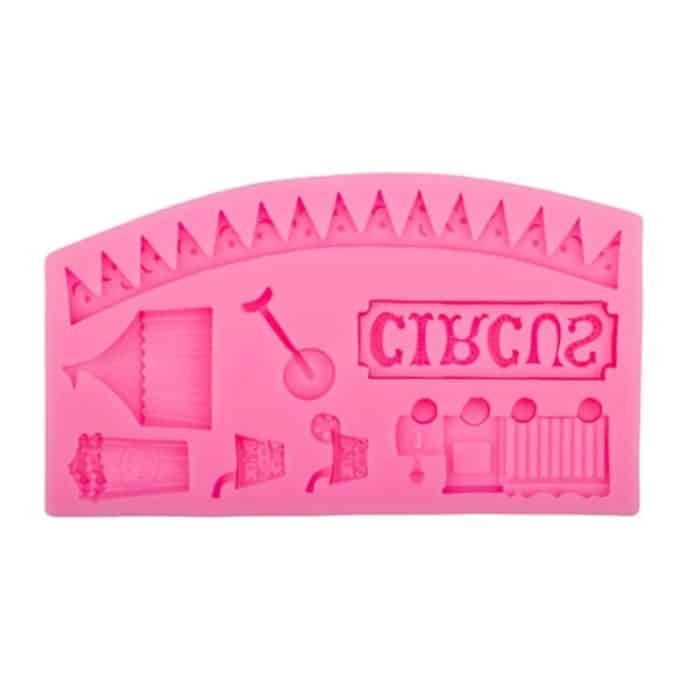 Zirkus-Motto-Clown-Tier-Silikonform zum Backen von Kuchen, Dekorationsform, A822 Pink, A823 Pink, A822 Gray, A823 Gray – Bild 1