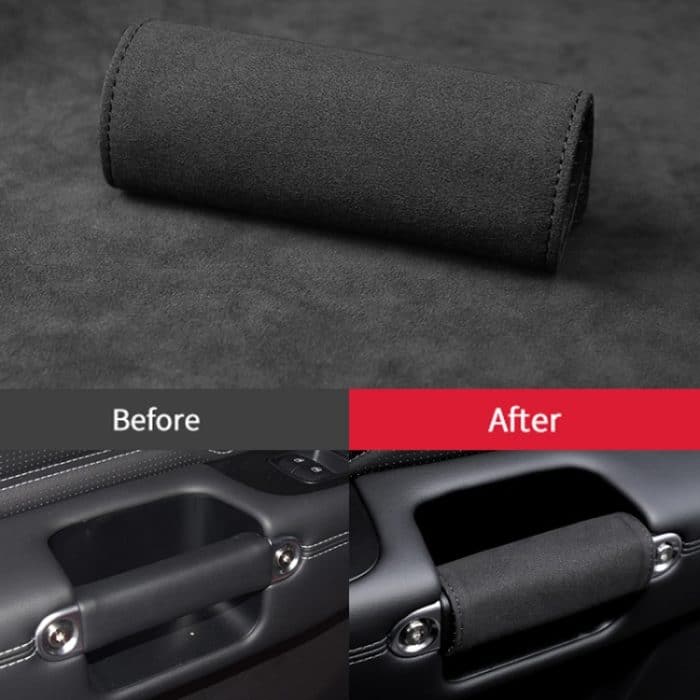 1 paar Auto Türgriff Dekorative Anti-Scratch Abdeckung Auto Rutschig Leder Innen Tür Griff Schutzhülle – Bild 11