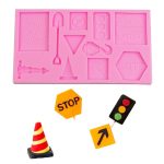 Cartoon-Baustelle-Werkzeuge, technische Auto-Kuchen-Dekorationsformen, MK-3055 (Pink), MK-3055 (Light Gray), MK-3056 (Pink), MK-3056 (Light Gray), MK-3057 (Pink), MK-3057 (Light Gray), MK-3058 (Pink), MK-3058 (Light Gray)