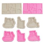 Cartoon-Baustelle-Werkzeuge, technische Auto-Kuchen-Dekorationsformen, MK-3055 (Pink), MK-3055 (Light Gray), MK-3056 (Pink), MK-3056 (Light Gray), MK-3057 (Pink), MK-3057 (Light Gray), MK-3058 (Pink), MK-3058 (Light Gray) – Bild 2