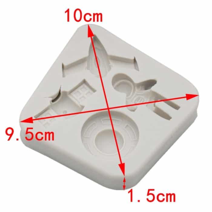 Astronaut Planet Rakete Silikon Fondant Schokoladenform Kuchen Dekorieren Zubehör Werkzeuge – Bild 3