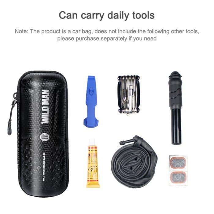 WILD MAN E3 EVA Hard Shell Fahrrad Werkzeug Aufbewahrungstasche Fahrradausrüstung, E3 (Carbon Pattern) – Bild 3