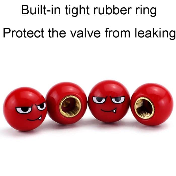 4 Stück / Set Devil Ball Reifenventilkappen Automotive Universal Modifikation Ventilabdeckungen – Bild 5