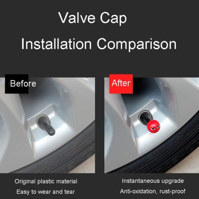 4 Stück / Set Devil Ball Reifenventilkappen Automotive Universal Modifikation Ventilabdeckungen – Bild 7
