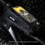 WILD MAN M90 EVA-Hartschalen-Mountainbike-Handy-Touchscreen, wasserdichte Frontträgertasche, M90 (Black Gray), M90 (Black Red) – Bild 8