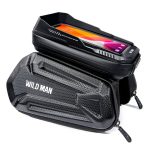WILD MAN XT6 1,2 l Mountainbike-EVA-Hartschalen-wasserdichte Handy-Touchscreen-Oberrohrtasche, XT6 (Solar), XT6 (Twill)