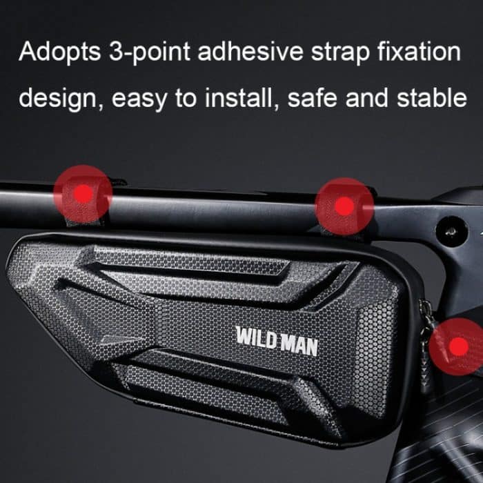 WILD MAN XT4 1,2 l EVA-Hartschalen-Fahrrad-Dreieckstasche, Seitentasche für Elektrofahrzeuge, XT4 (Sun), XT4 (Twill) – Bild 7
