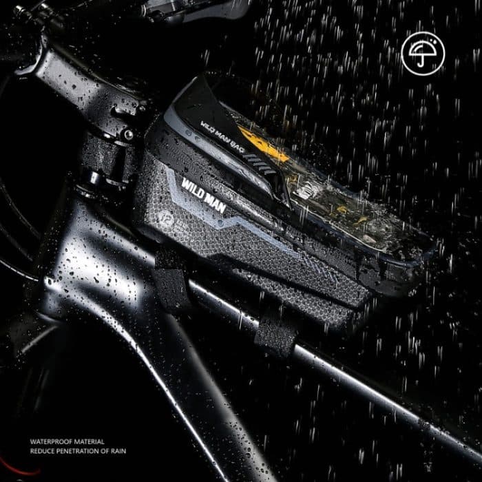 WILD MAN ES12 1L Mountainbike-Frontträgertasche Fahrrad wasserdichte Handy-Satteltasche, ES12 (Black), ES12 (Red), ES12 (Grey), ES12 (Blue) – Bild 8