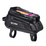WILD MAN XT5 1,2 l EVA-Hartschalen-Fahrrad-Frontträgertasche, wasserdichte Tasche für Touchscreen-Telefon, XT5 (Twill), XT5 (Solar)