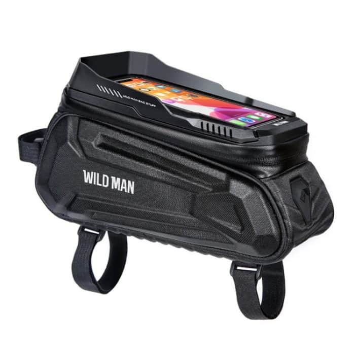 WILD MAN XT5 1,2 l EVA-Hartschalen-Fahrrad-Frontträgertasche, wasserdichte Tasche für Touchscreen-Telefon, XT5 (Twill), XT5 (Solar) – Bild 1