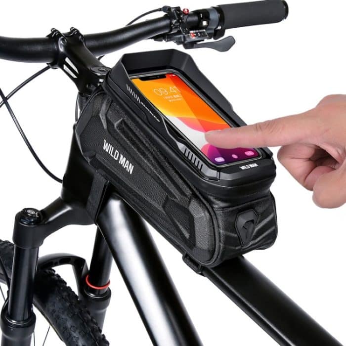 WILD MAN XT5 1,2 l EVA-Hartschalen-Fahrrad-Frontträgertasche, wasserdichte Tasche für Touchscreen-Telefon, XT5 (Twill), XT5 (Solar) – Bild 4
