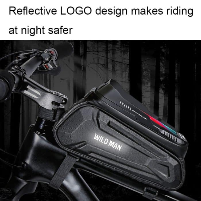 WILD MAN XT5 1,2 l EVA-Hartschalen-Fahrrad-Frontträgertasche, wasserdichte Tasche für Touchscreen-Telefon, XT5 (Twill), XT5 (Solar) – Bild 6