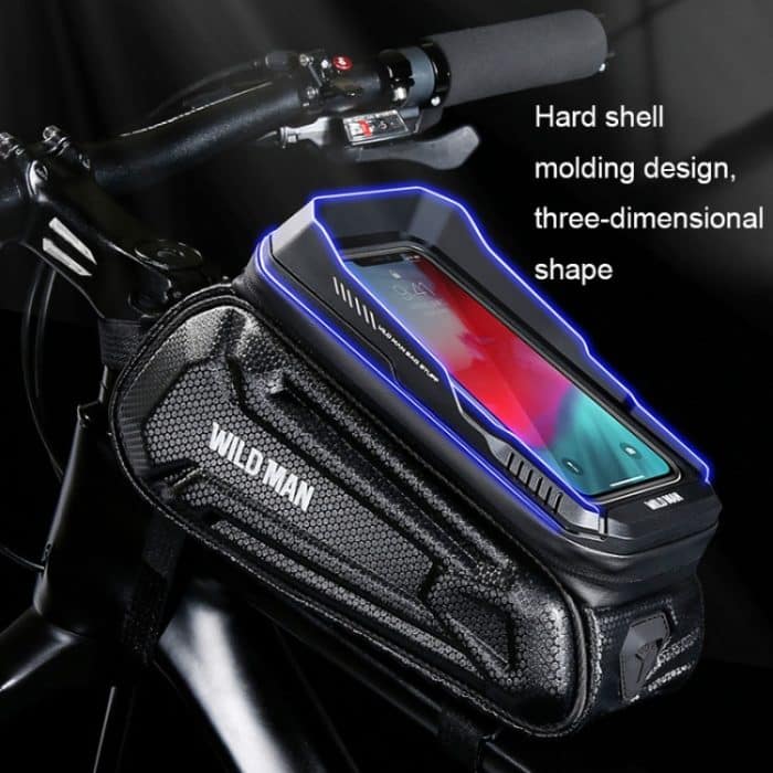 WILD MAN XT5 1,2 l EVA-Hartschalen-Fahrrad-Frontträgertasche, wasserdichte Tasche für Touchscreen-Telefon, XT5 (Twill), XT5 (Solar) – Bild 9