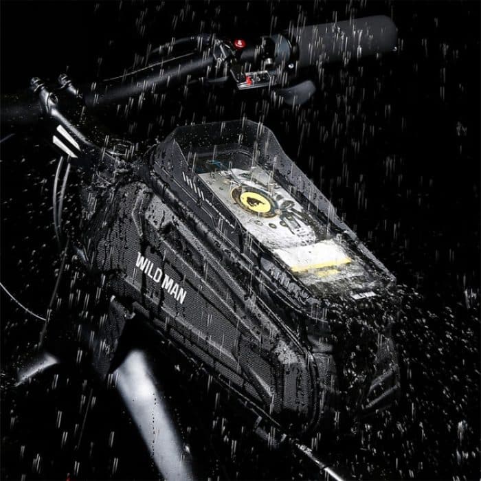 WILD MAN XT5 1,2 l EVA-Hartschalen-Fahrrad-Frontträgertasche, wasserdichte Tasche für Touchscreen-Telefon, XT5 (Twill), XT5 (Solar) – Bild 10