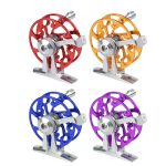 Eisfischerfloßrolle, Fliegenrolle mit Basis, komplett aus Metall, hohles Angelgerät, 50mm Red, 50mm Purple, 50mm Gold, 65mm Red, 65mm Purple, 65mm Gold – Bild 2