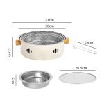 Holzkohlegrill Edelstahl Outdoor Camping Kochen Tee rund um den Herd Barbecue Herd, Style A, Style B – Bild 9