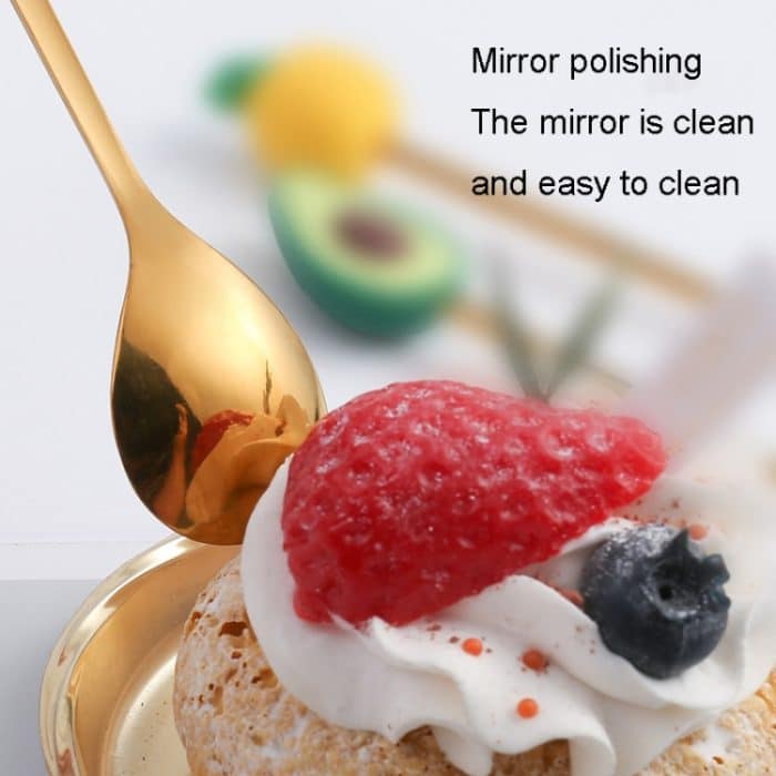 Edelstahl-Kaffeelöffel, Cartoon-Fruchtgabel, niedliches Kindergeschirr, Little Lemon Spoon, Little Lemon Fork – Bild 5