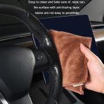 Für Tesla Model3/Y 30 cm Carbon-Faser-Muster-Lenkrad-Lenker-Abdeckung – Bild 4