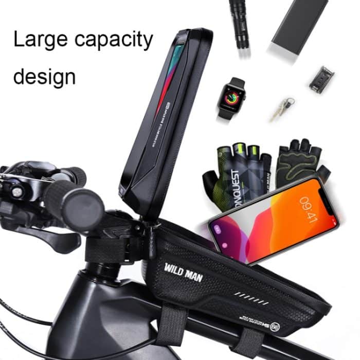 WILD MAN MS66 1,2 l EVA-Hartschalen-Fahrrad-Frontträgertasche, Radfahren, Touchscreen-Handytasche, MS66 – Bild 4