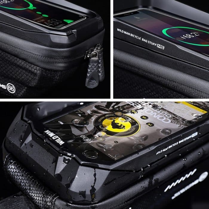 WILD MAN MS66 1,2 l EVA-Hartschalen-Fahrrad-Frontträgertasche, Radfahren, Touchscreen-Handytasche, MS66 – Bild 7