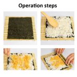 23 x 22 cm Bambus-Sushi-Rolle, nicht klebender Sushi-Vorhang – Bild 5