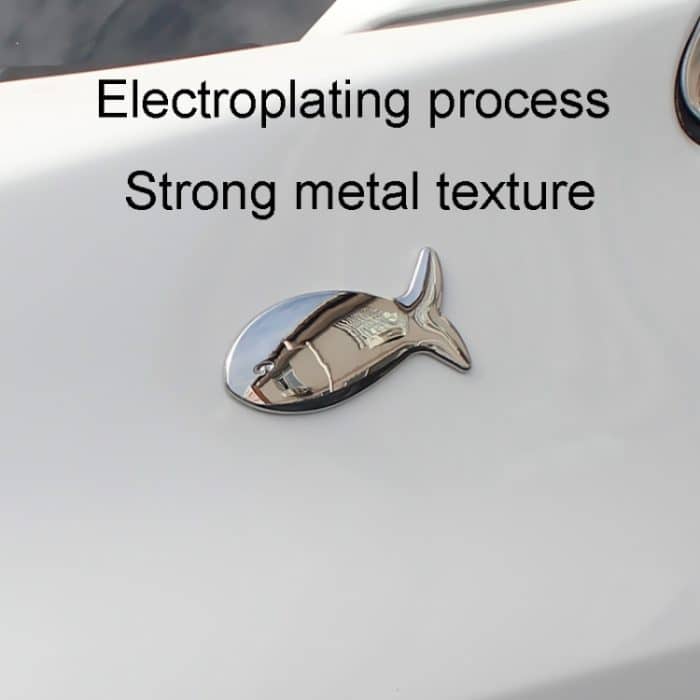 Fischförmige Auto-Metallaufkleber, Karosserie-Schwanzmarkierung, dekorative Aufkleber, Fish-Shaped – Bild 5