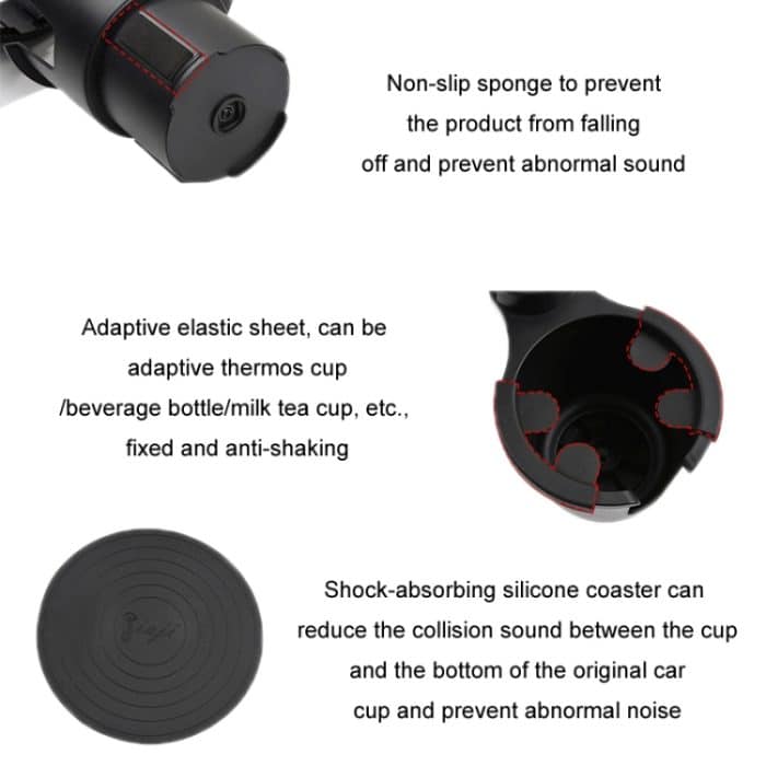 Car Center Navigation Handyhalter 360 drehbarer Wasserbecherhalter, Small, Large – Bild 4