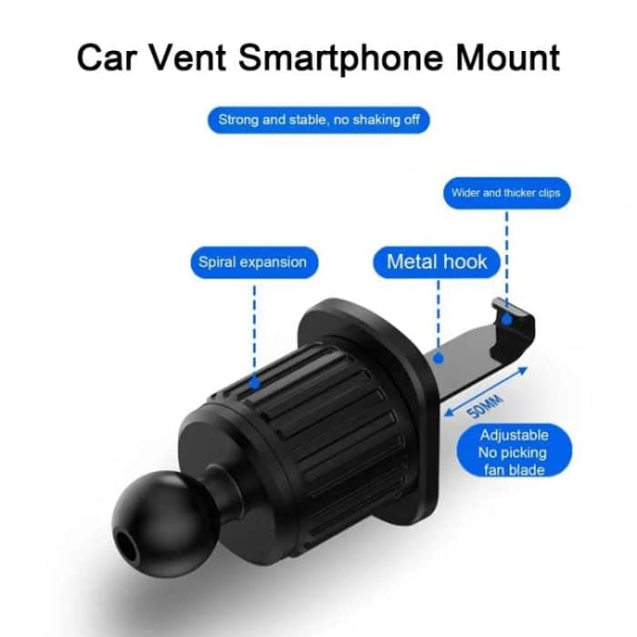 Auto-Luftauslass, drehbarer Spiralhaken, Schwanzclip, Handyhalter – Bild 2