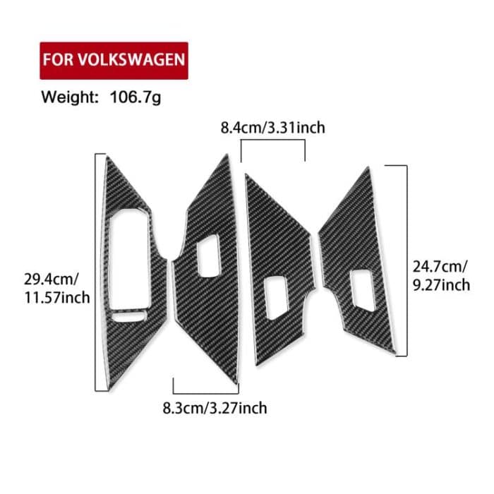 Für Volkswagen Sagitar 2019-2023 4 teile/satz Linkslenker Lift-Taste Aufkleber – Bild 3