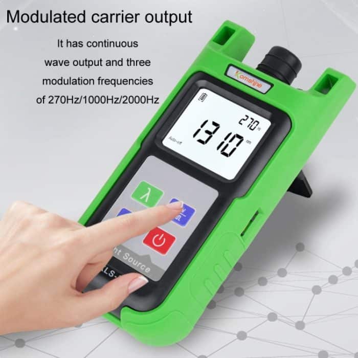 Komshine Handheld-Laserlichtquellen-Fasertester mit LED-Hintergrundbeleuchtung, KLS-35-S, KLS-35-M, KLS-35-MS, KLS-35-PON – Bild 3
