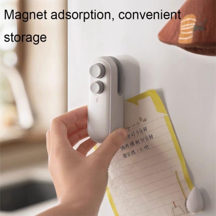 Kleine 2-in-1 wiederaufladbare magnetische Snack-Versiegelungsmaschine für den Haushalt, Mini-Versiegelungsmaschine – Bild 8
