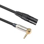 0,3 m 90-Grad-3,5-mm-Stereo-TRS-Stecker auf 3-poligen XLR-Stecker-Audiokabel – Bild 3