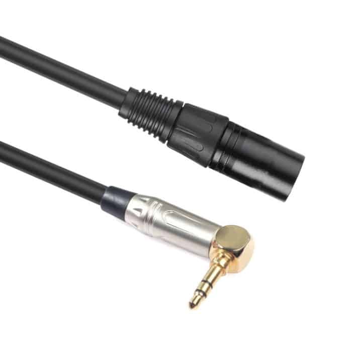 0,3 m 90-Grad-3,5-mm-Stereo-TRS-Stecker auf 3-poligen XLR-Stecker-Audiokabel – Bild 3