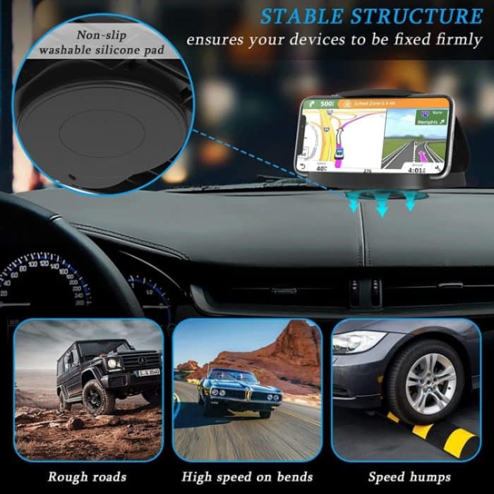 360 Grad drehbarer Saugnapf, Auto-Armaturenbrett-Handyhalterung – Bild 5