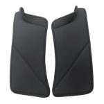 Für Tesla Model Y Hintertür integrierte Schwellerleiste Rücksitze Anti-Kick-Lederschutzpolster, Black, Carbon Fiber, TPE