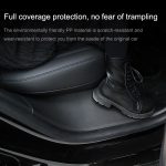 Für Tesla Model Y Hintertür integrierte Schwellerleiste Rücksitze Anti-Kick-Lederschutzpolster, Black, Carbon Fiber, TPE – Bild 7