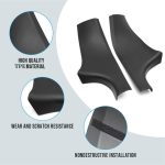 Für Tesla Model Y Hintertür integrierte Schwellerleiste Rücksitze Anti-Kick-Lederschutzpolster, Black, Carbon Fiber, TPE – Bild 8